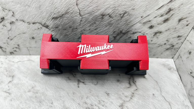 Milwaukee M18 Battery 4x Packout Wall Mount (3D Printed)