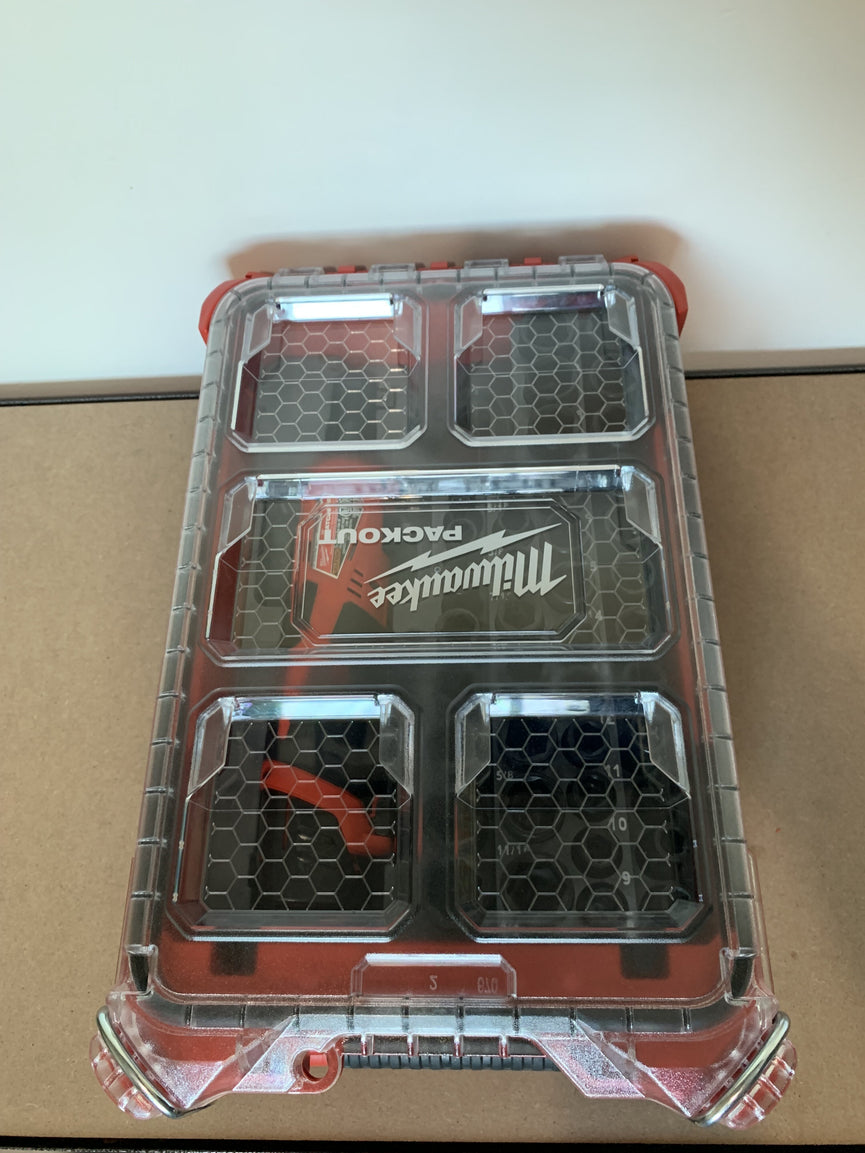 Milwaukee M12 Ratchet and 3/8 Impact Socket Set PACKOUT Insert