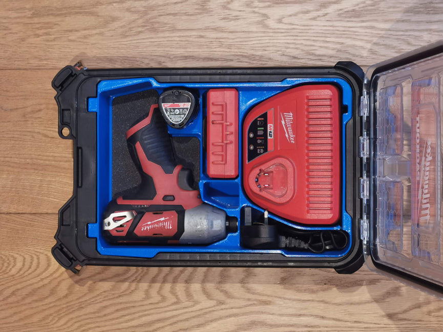 Milwaukee PACKOUT Organiser 48 - 22 - 8435 M12 Impact Driver, Charger & Battery Insert