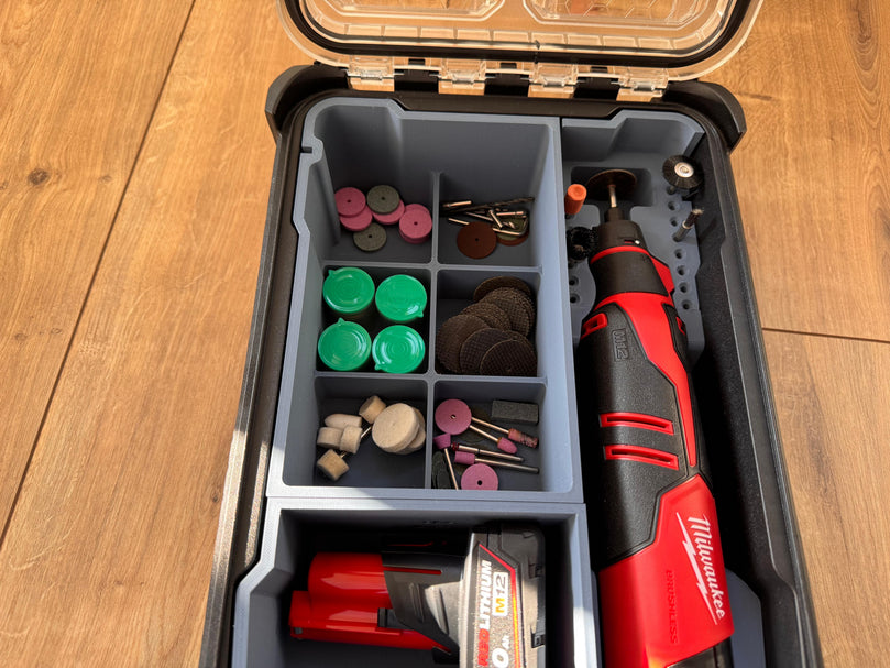 Milwaukee PACKOUT Compact Organiser Rotary Tool Organisation Kit Insert