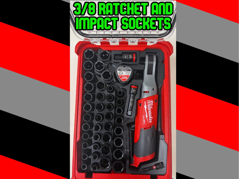 Milwaukee 3/8 Ratchet & Impact Socket Set PACKOUT Insert