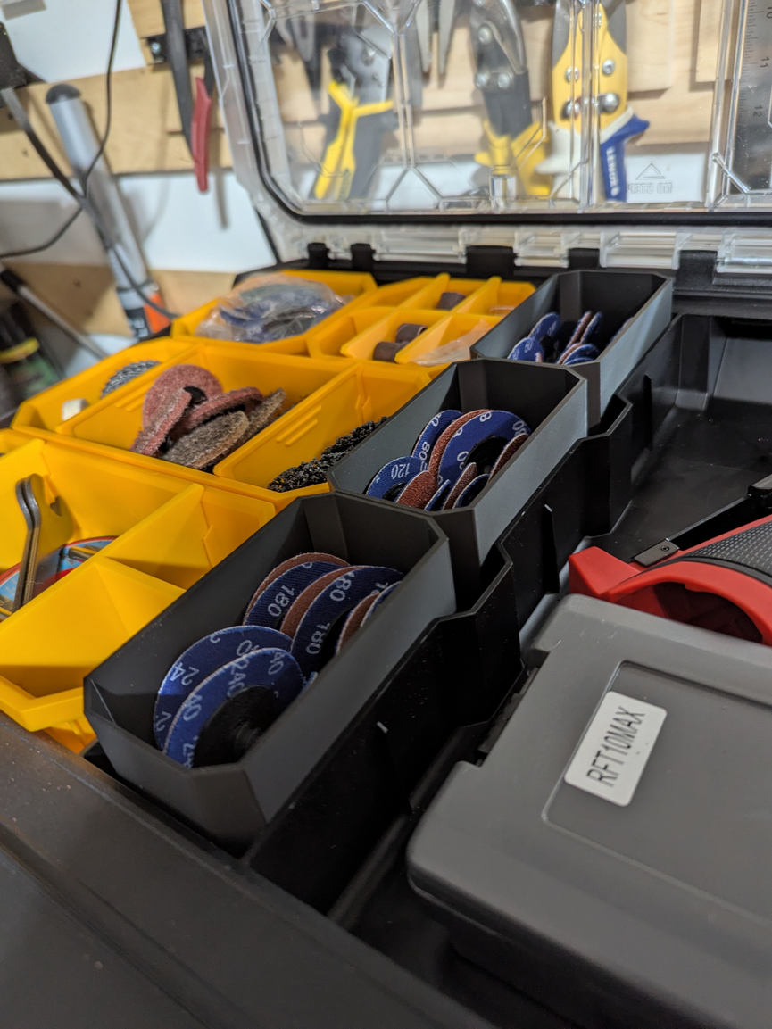 ToughBuilt StackTech Wide Low-Profile Organiser Center Bin Insert Set