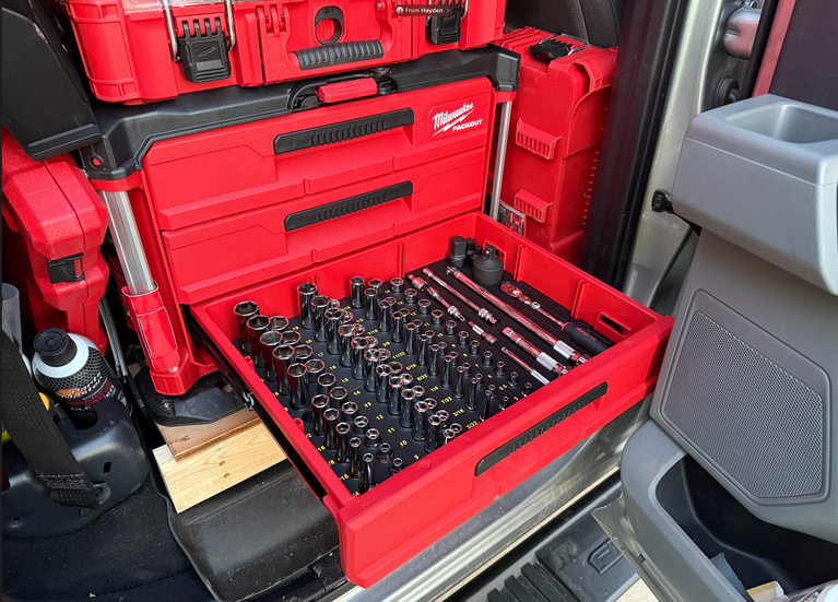 Insert for Milwaukee Packout 3-Drawer Socket Organizer – Fits Snap-On & Icon Socket