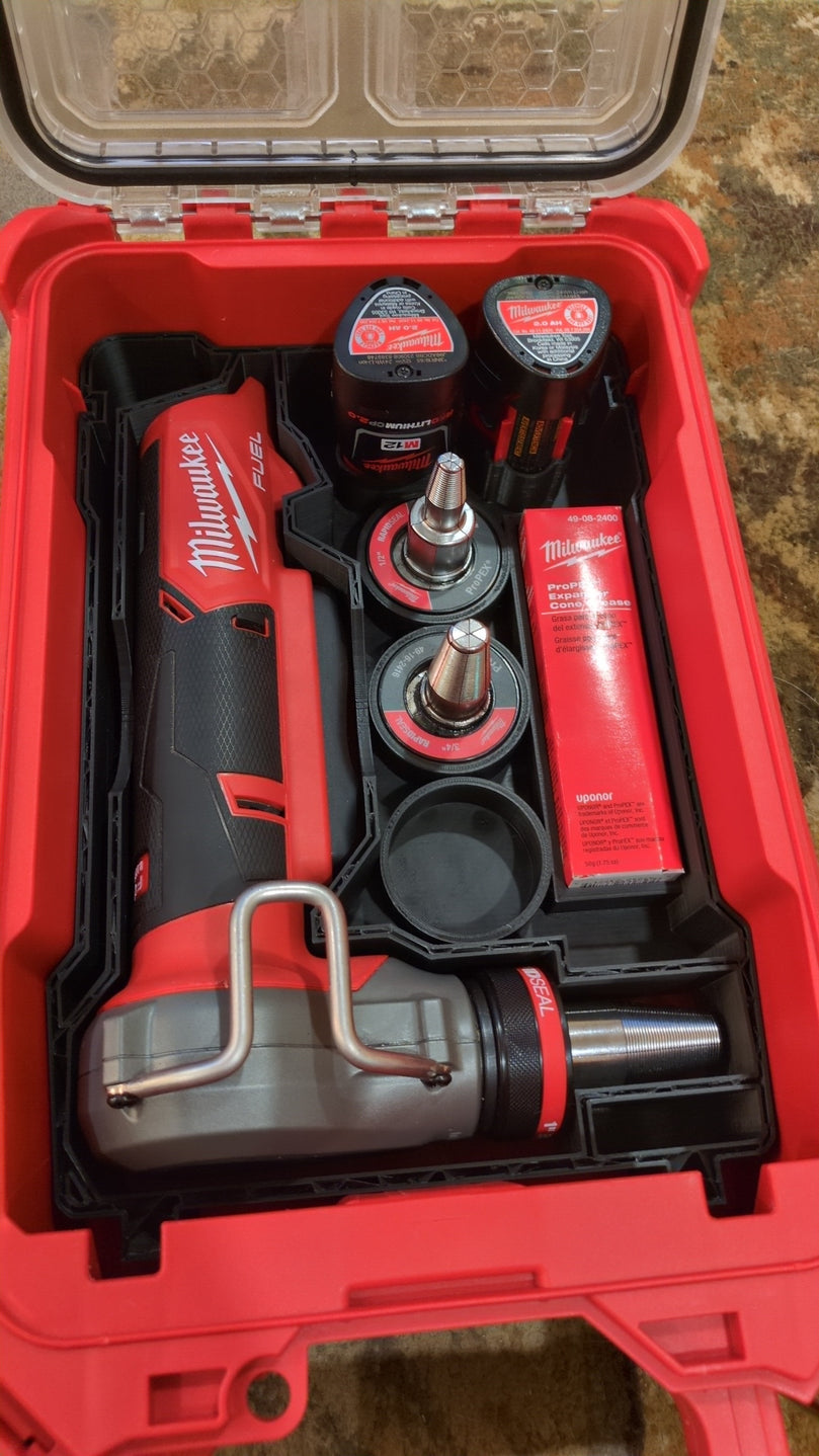 M12 PEX Expander Deep Organiser Insert | Fits Milwaukee PACKOUT