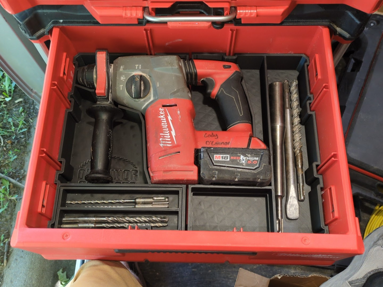 Milwaukee M18 Rotary Hammer Drawer Insert for Fits Milwaukee PACKOUT Drawers