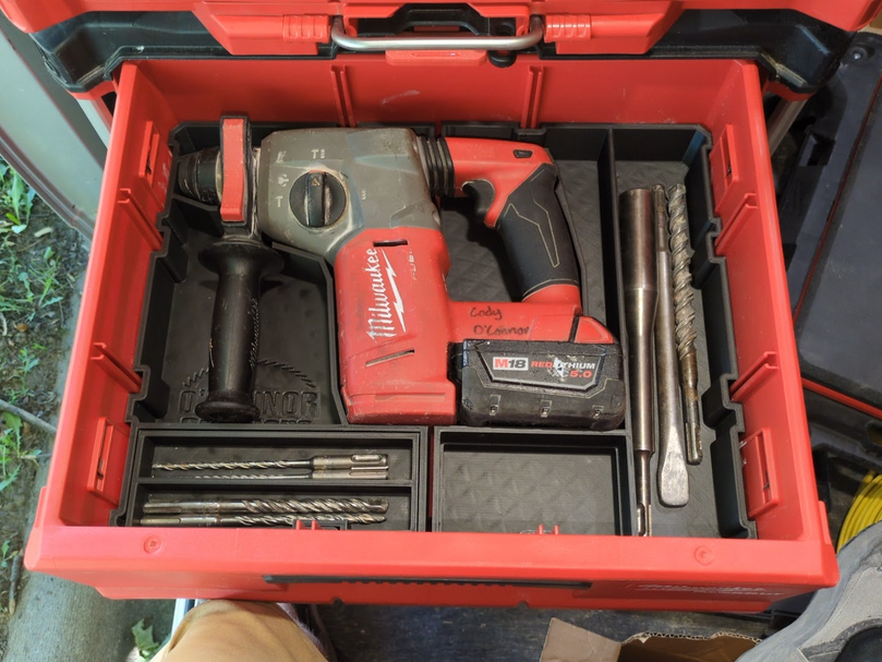 Milwaukee M18 Rotary Hammer Drawer Insert for Fits Milwaukee PACKOUT Drawers