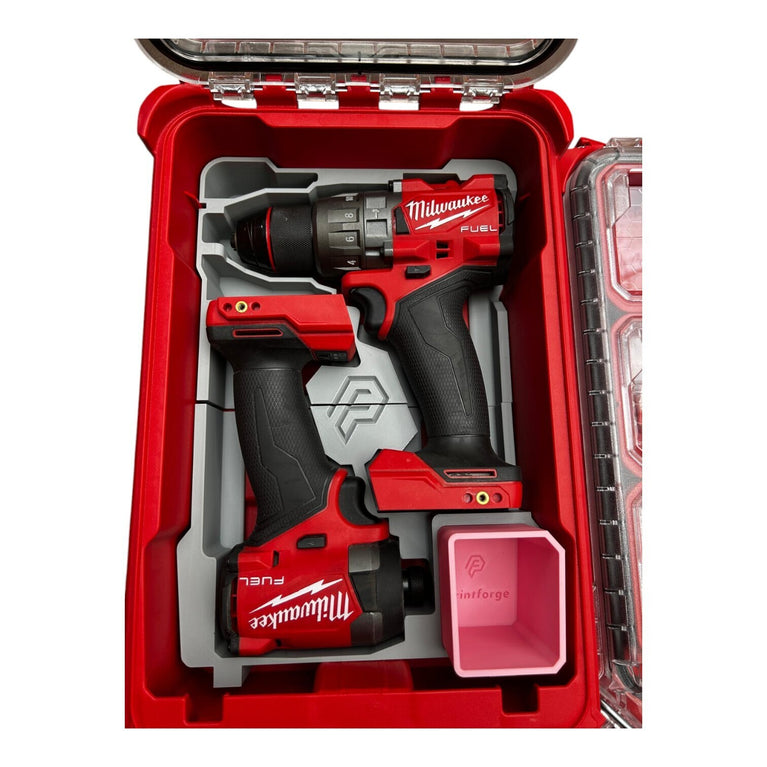 Milwaukee PACKOUT Insert – M18 Gen 4 Hammer Drill & Impact Driver Holder (3D Printed)