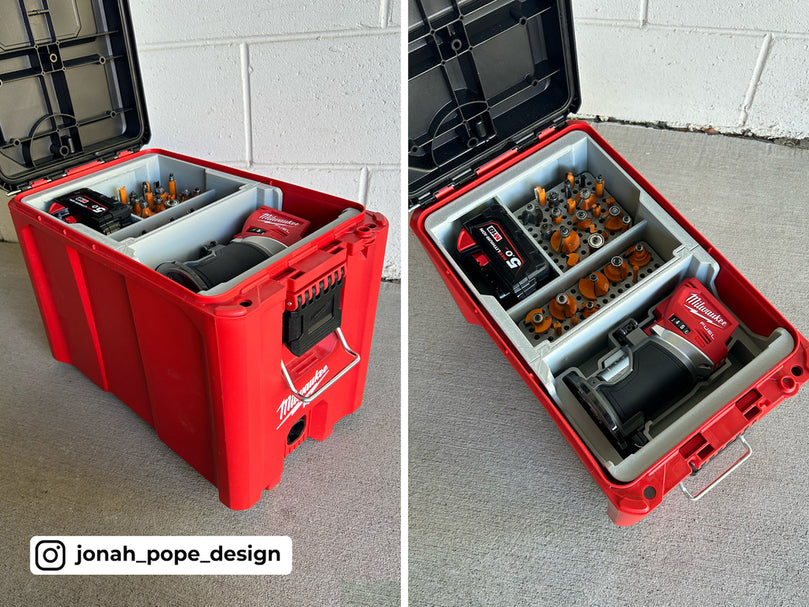 M18 Compact Router | Fits Milwaukee PACKOUT Toolbox Battery Holder