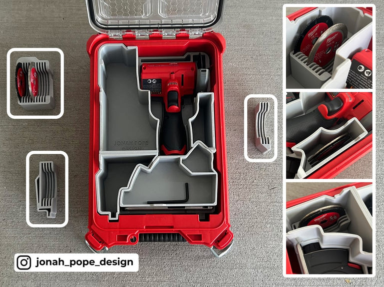 Milwaukee M12 Cut Off Tool for Fits Milwaukee PACKOUT Compact Organiser 48228435