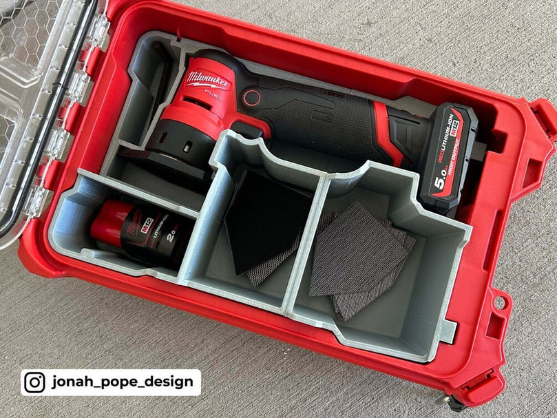 Dremel 8220 insert with tool in Milwaukee PACKOUT Compact