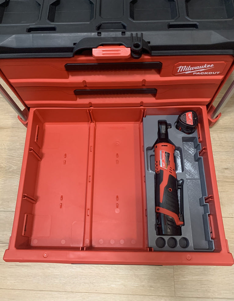 Milwaukee M12 Ratchet PACKOUT Drawer Insert - PACKOUT Insert