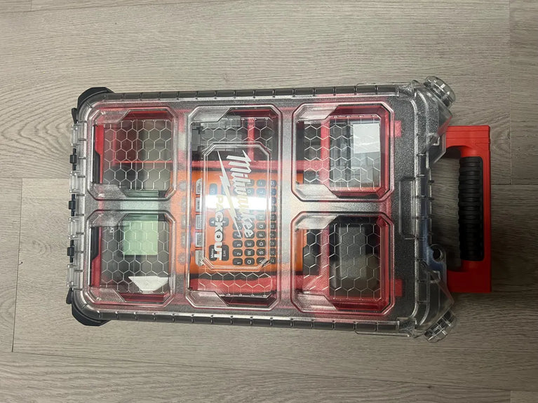 3D Printed Insert Tray for Brother P-Touch E300 – Fits Milwaukee PACKOUT Compact Organizer (4932464083)