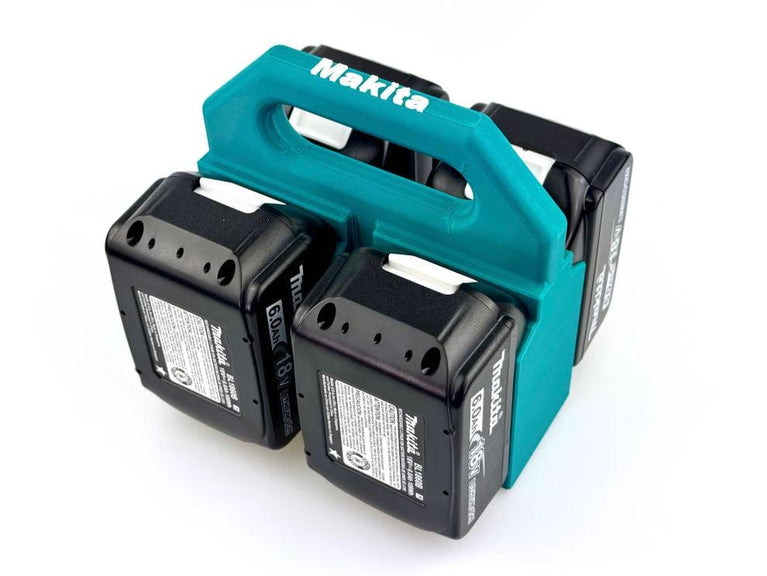Makita 18V  Battery Caddy - Fits 6 or 4 Makita 18V Battery (3D Printed)
