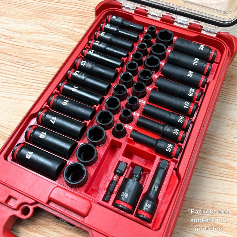 Milwaukee PACKOUT 43-Piece Shockwave Socket Set Insert