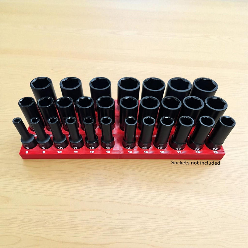 Milwaukee PACKOUT Shockwave 1/2 in Drive Metric Socket Organizer