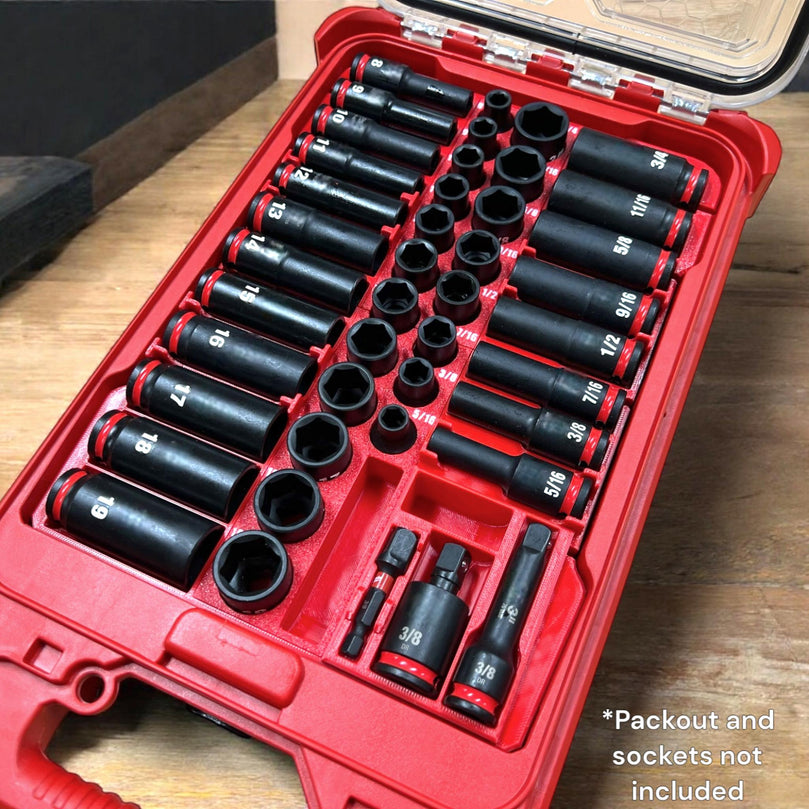 Milwaukee PACKOUT 43-Piece Shockwave Socket Set Insert
