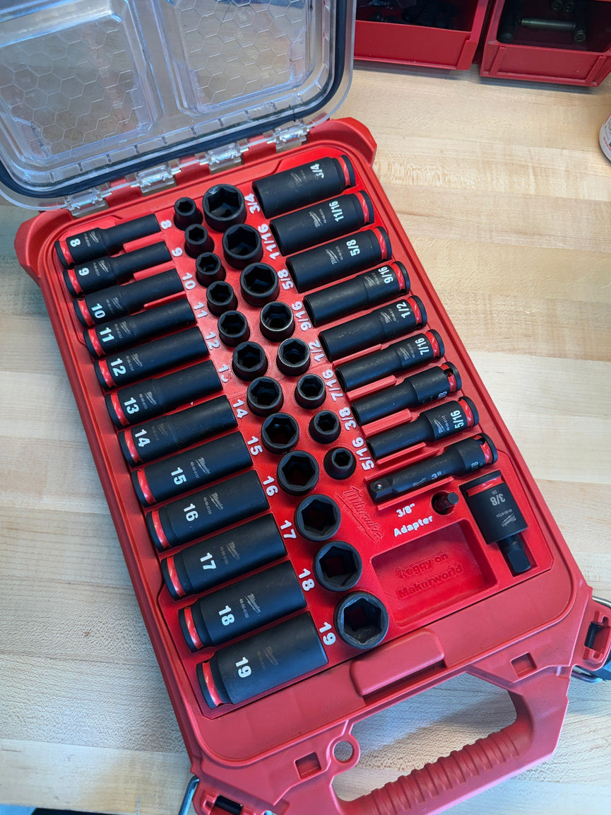 3/8" 43PC SAE & METRIC Impact Socket Packout Insert