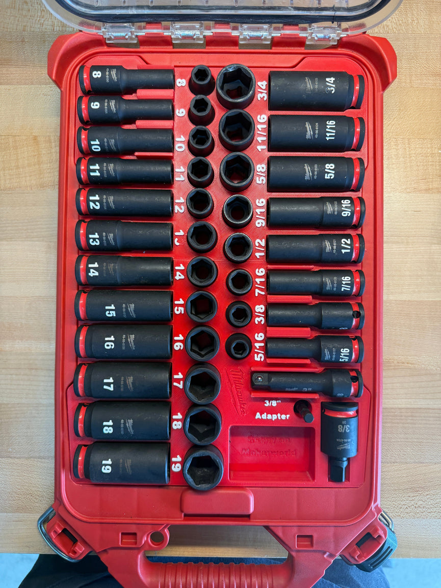 3/8" 43PC SAE & METRIC Impact Socket Packout Insert