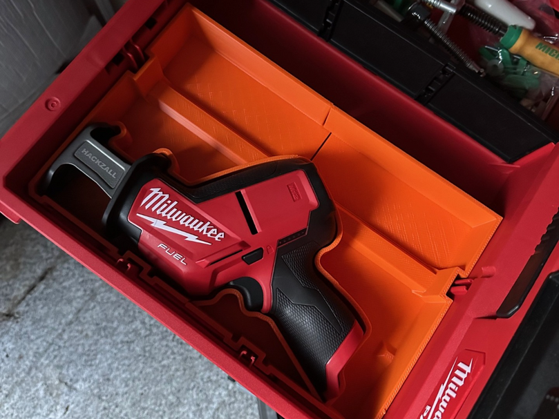 Milwaukee M12 Hackzall 2 and 3 Drawer Insert - PACKOUT Insert