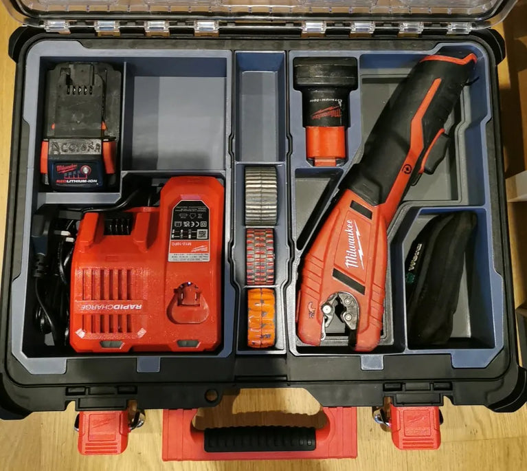 Milwaukee PACKOUT Wide Organiser Pipe Cutter and Charger Inserts